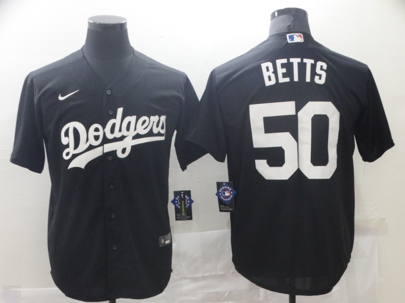 Men Los Angeles Dodgers 50 Betts Black Game 2021 Nike MLB Jersey